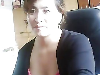 Trung Quốc khít lại sự thủ dâm trưởng thành milf đang chơi webcam