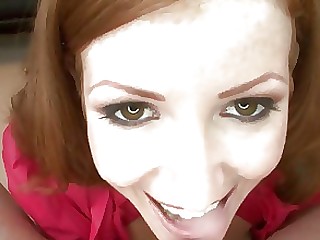 Blowjob Cumshot Hot MILF Redhead
