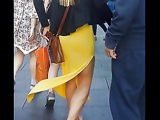Blonde Boss Foot Fetish MILF Skirt