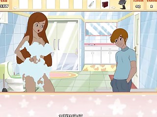 Anime Babe phòng tắm vàng xe buýt người vú em sự thủ dâm milf